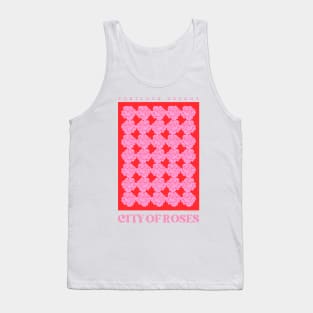 Portland, Oregon - City Of Roses (Red & Pink) Tank Top